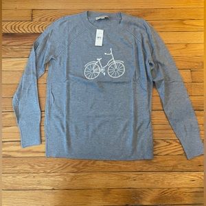 LOFT Sweater - Light Blue with Bicycle Embroidery